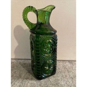 Dark Green Heavy Wt. 5.75 inch tall Cruet Bottle  #939
